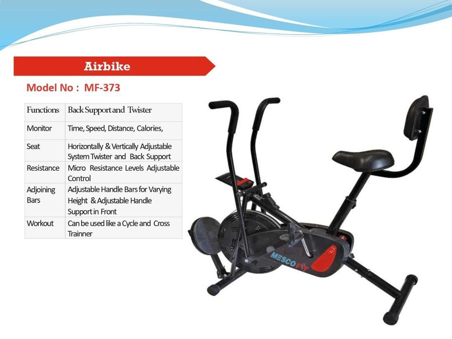 Mescofit MF-373 Airbike with Back Support