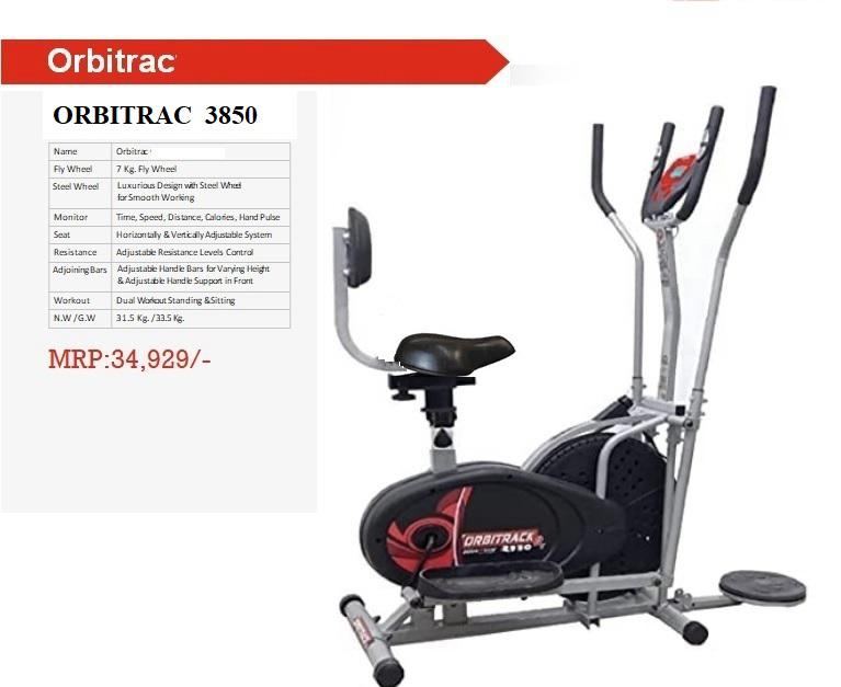 Orbitrac 3850 Elliptical Cross Trainer cum Exercise Bike